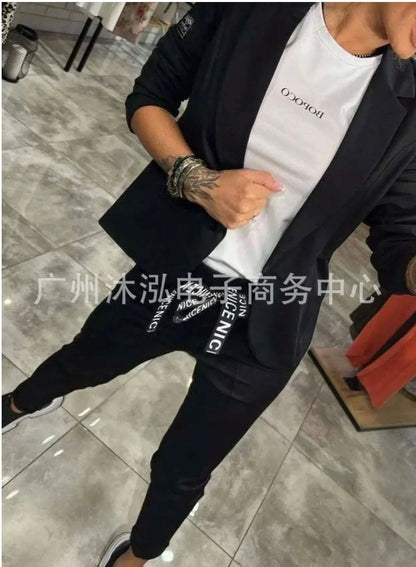 Zestaw damski: sweter zapinany na guziki i spodnie