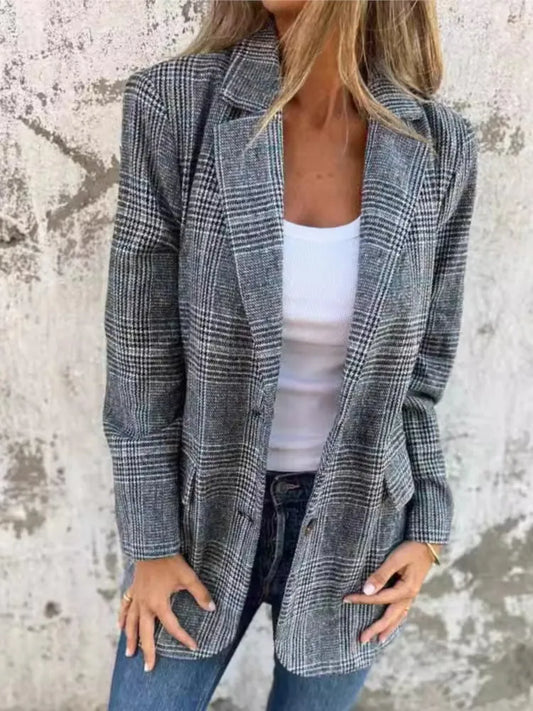 Damska kurtka w pepitkę