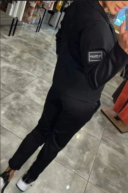 Zestaw damski: sweter zapinany na guziki i spodnie